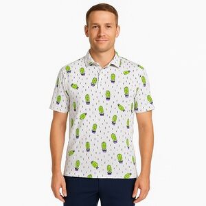 Cactus Print Golf Polo, Sunday Swagger Performance Shirt